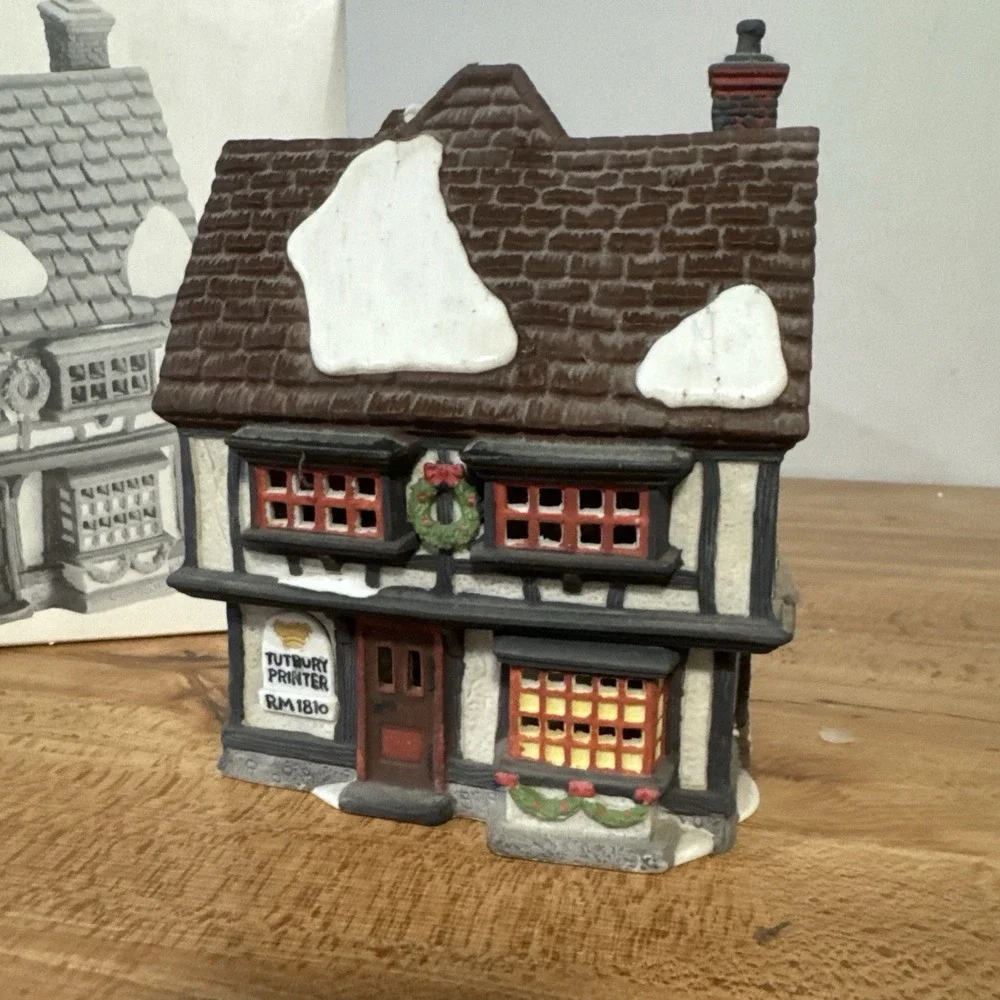 Vintage Dept 56 Dickens' Village Series TUTBURY PRINTER #55689 Retired